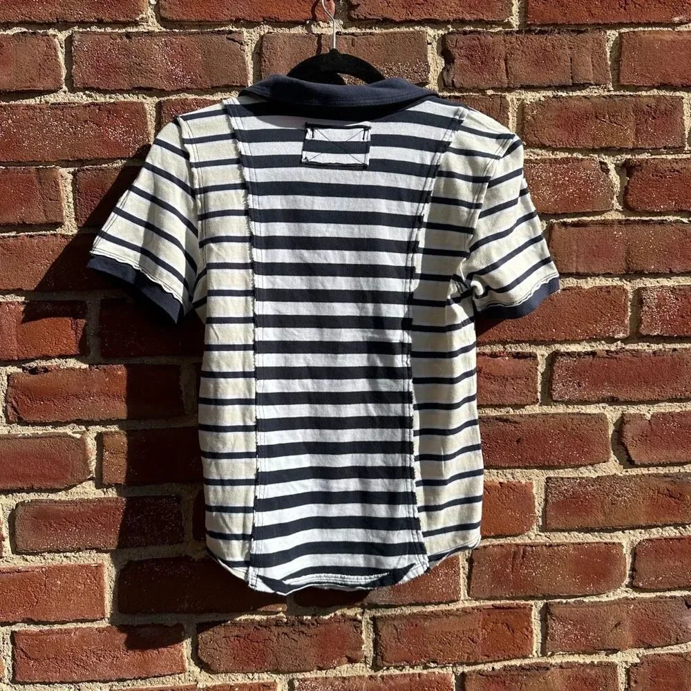 Free People we the free Stripe Up Your Life Polo Striped Women’s small NEW